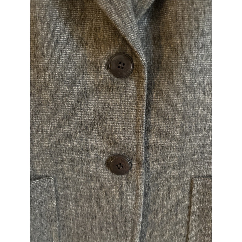Max Mara Gray Wool Angora 2 Button Blazer Jacket Womens Size 4 Made in Italy - Picture 3 of 9